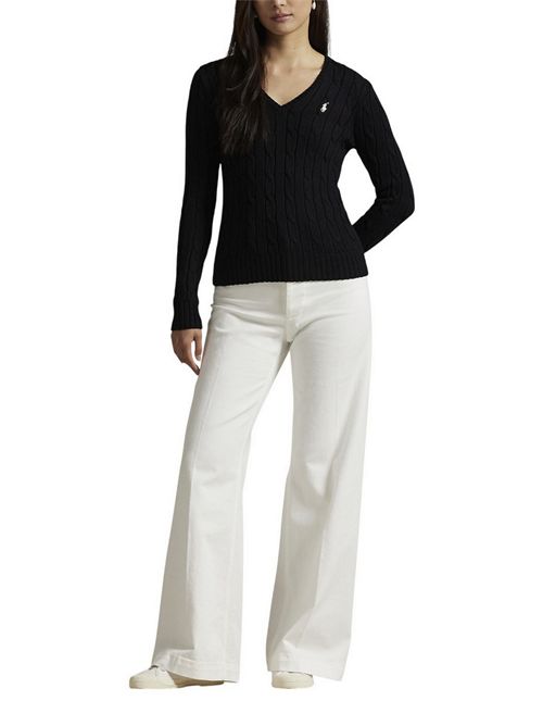 scollo a v donna a  trecce nero Ralph Lauren | 211971870002